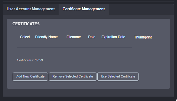 Certificate Management