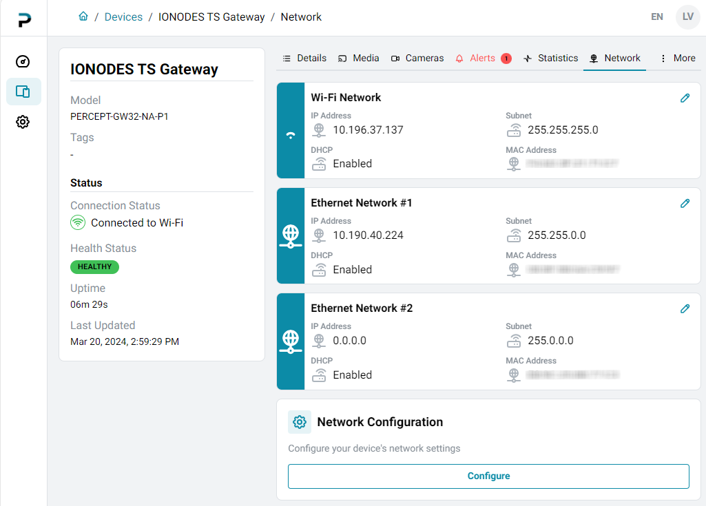 Network interfaces