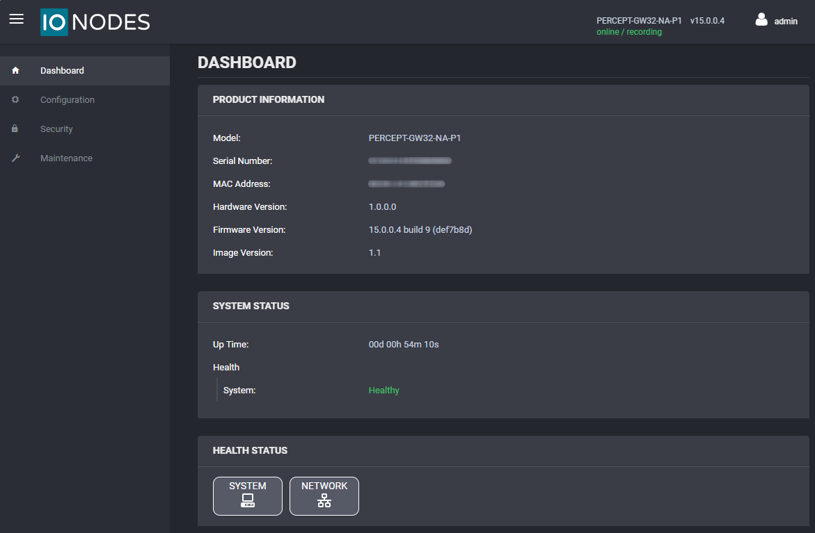 Configuration Dashboard