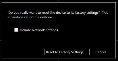 Safe Mode factory reset confirmation